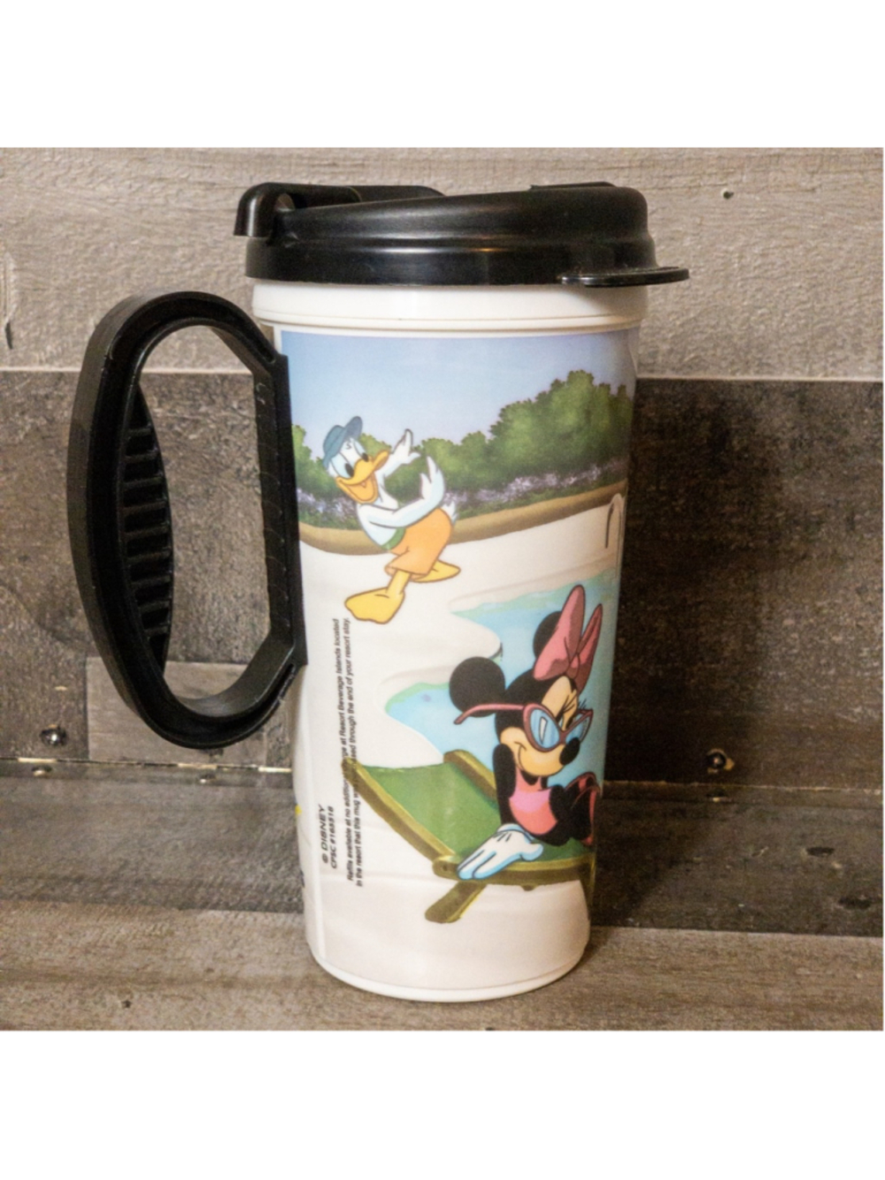 DISNEY PARKS VINTAGE WHIRLEY INSULATED CUP 16 oz MICKEY MINNIE GOOFY DONALD DUCK - Picture 2 of 9